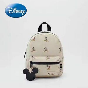 Cute Zara Canvas Disney Mickey Mouse Mini backpack in Ivy Black Teen Junior Girl